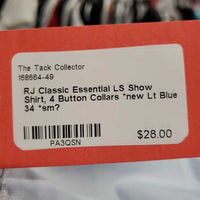 LS Show Shirt, 4 Button Collars *new
