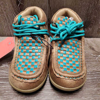 JUNIORS Handwoven Top Chukka Western Shoes, laces, box *new
