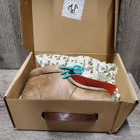 JUNIORS Handwoven Top Chukka Western Shoes, laces, box *new
