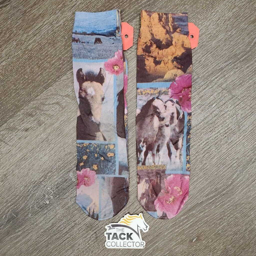 2 Short Nylon Riding Socks *vgc, clean, pills/rubs