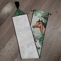 Wall Hanging "Horse" Tapestry Banner, Wood Dowel *vgc, mnr hair
