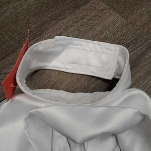 2 Piece Dressage Stock Tie, attached velcro collar *gc, frayed edges, crinkled, snags, runs