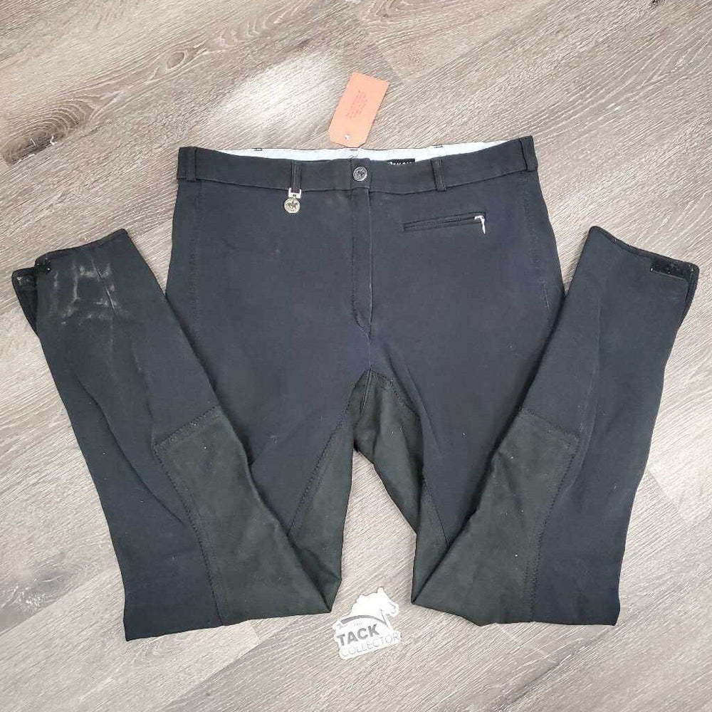 Full Seat Breeches *gc, older, faded, snags, pilly waist, mnr stains & puckers, linty & pilly edges