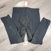 Full Seat Breeches *gc, older, faded, snags, pilly waist, mnr stains & puckers, linty & pilly edges
