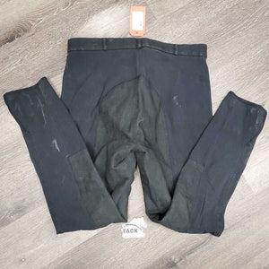 Full Seat Breeches *gc, older, faded, snags, pilly waist, mnr stains & puckers, linty & pilly edges