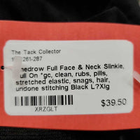 Full Face & Neck Slinkie, Pull On *gc, clean, rubs, pills, stretched elastic, snags, hair, undone stitching