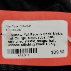 Full Face & Neck Slinkie, Pull On *gc, clean, rubs, pills, stretched elastic, snags, hair, undone stitching