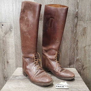 Field Boots, Pull on *gc/fair, dirty, broken laces, scratches, film, rubs, stiff