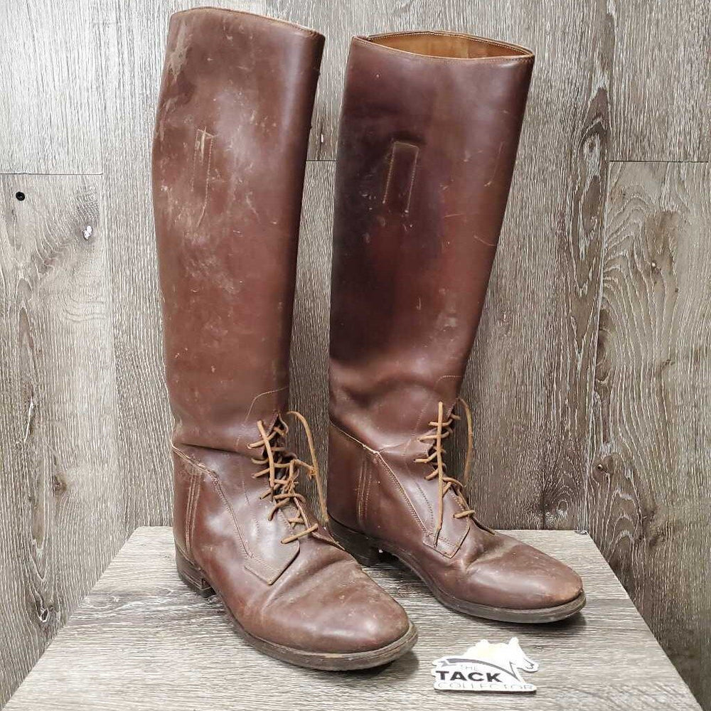 Field Boots, Pull on *gc/fair, dirty, broken laces, scratches, film, rubs, stiff