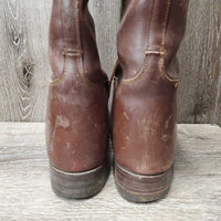 Field Boots, Pull on *gc/fair, dirty, broken laces, scratches, film, rubs, stiff

