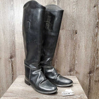 Thin Dress Boots *gc/fair, stiff, paint, dirty, scratches, rubs, older

