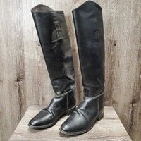 Thin Dress Boots *gc/fair, stiff, paint, dirty, scratches, rubs, older
