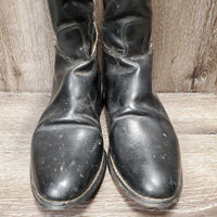 Thin Dress Boots *gc/fair, stiff, paint, dirty, scratches, rubs, older
