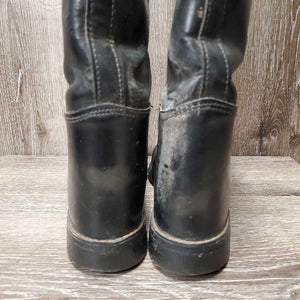 Thin Dress Boots *gc/fair, stiff, paint, dirty, scratches, rubs, older