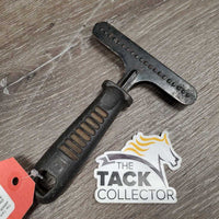 Metal Grooming Rake, handle *gc, dirty, rubs, peeled edges
