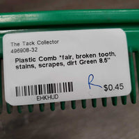 Plastic Comb *fair, broken tooth, stains, scrapes, dirt
