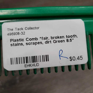 Plastic Comb *fair, broken tooth, stains, scrapes, dirt