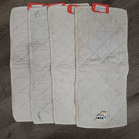 4 Thick Cotton Quilt Leg Quilts *gc, puckers, dingy, creases, folded, stains, marker, older
