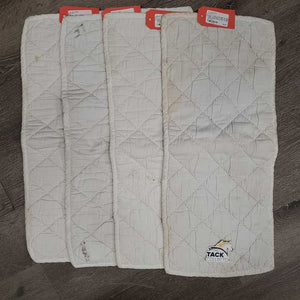 4 Thick Cotton Quilt Leg Quilts *gc, puckers, dingy, creases, folded, stains, marker, older