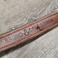 Soft Nylon Lined Stirrup Leathers *gc/fair, faded, rubs, stains, xholes, frayed thread holes, stiff, dry, creases