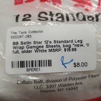 Standard Leg Wrap Gamgee Sheets, bag *new, 1/2 full, older
