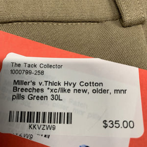v.Thick Hvy Cotton Breeches *xc/like new, older, mnr pills