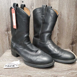 Men's Roper Round Tow Cowboy Boots *vgc, v. mnr scuffs, hair in soles, rubbed upper binding