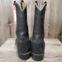 Men's Roper Round Tow Cowboy Boots *vgc, v. mnr scuffs, hair in soles, rubbed upper binding
