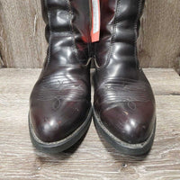 Men's Round Toe Side Zip Western Paddock Boots *vgc, v. mnr scuffs, rubs, sm creases, hair in soles
