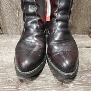 Men's Round Toe Side Zip Western Paddock Boots *vgc, v. mnr scuffs, rubs, sm creases, hair in soles