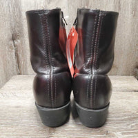 Men's Round Toe Side Zip Western Paddock Boots *vgc, v. mnr scuffs, rubs, sm creases, hair in soles
