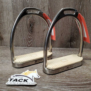 Pr Hvy Stirrup Irons, grips *vgc, clean, mnr scratches & scuffs