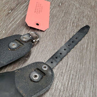 2 Neoprene Heel Boots, buckles *gc, dirt & residue, frayed strap edges
