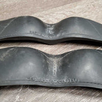 2 Neoprene Heel Boots, buckles *gc, dirt & residue, frayed strap edges
