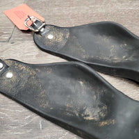 2 Neoprene Heel Boots, buckles *gc, dirt & residue, frayed strap edges

