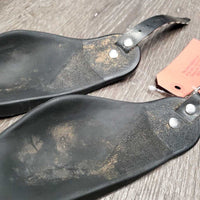 2 Neoprene Heel Boots, buckles *gc, dirt & residue, frayed strap edges
