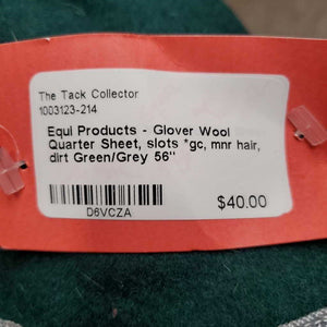 Wool Quarter Sheet, slots *gc, mnr hair, dirt