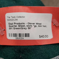 Wool Quarter Sheet, slots *gc, mnr hair, dirt
