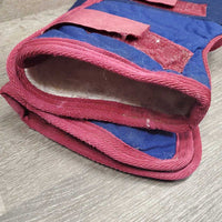 Tall Front & Hind Soft Foam Shipping Boots *gc, older, dingy, clean, hairy, rubs, velcro: frayed & hairy
