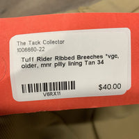 Ribbed Breeches *vgc, older, mnr pilly lining
