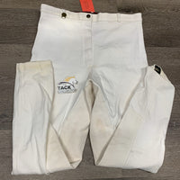 Hvy Cotton Full Seat Breeches *gc, stained, discolored, mnr hair, older
