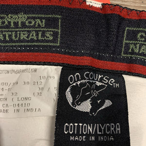 Hvy Cotton Full Seat Breeches *gc, stained, discolored, mnr hair, older