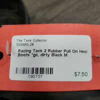 2 Rubber Pull On Heel Boots *gc, dirty
