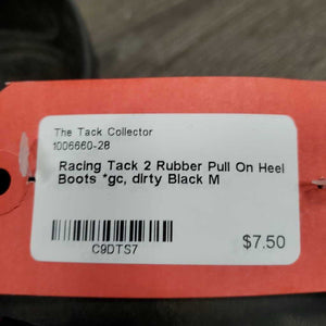 2 Rubber Pull On Heel Boots *gc, dirty