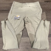 Euroseat Breeches, Side Zip *fair, v.undone stitching, stretched, puckered, seam puckers, v.rubbed & pilly edges

