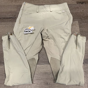 Euroseat Breeches, Side Zip *fair, v.undone stitching, stretched, puckered, seam puckers, v.rubbed & pilly edges