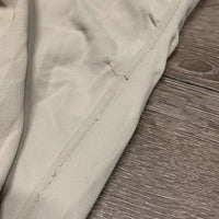 Euroseat Breeches, Side Zip *fair, v.undone stitching, stretched, puckered, seam puckers, v.rubbed & pilly edges
