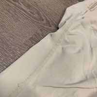 Euroseat Breeches, Side Zip *fair, v.undone stitching, stretched, puckered, seam puckers, v.rubbed & pilly edges
