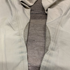 Euroseat Breeches, Side Zip *fair, v.undone stitching, stretched, puckered, seam puckers, v.rubbed & pilly edges