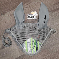 Crochet Ear Bonnet Fly Veil, 1x piping, string *like new
